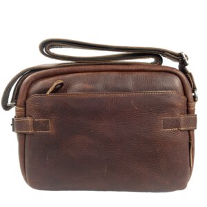 Sac besace homme cuir marron Hugues