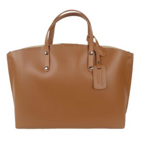 Cabas cuir camel Casilda