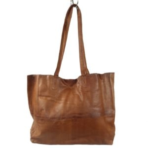 Cabas cuir vintage marron Marlo