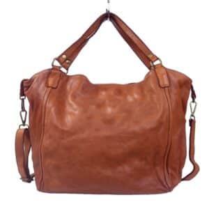 Cabas cuir vintage marron Davy