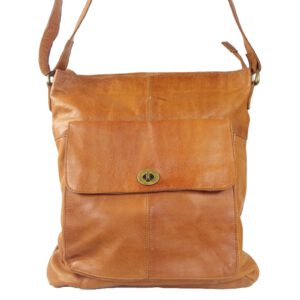 Sac bandoulière femme cuir vintage naturel "1656"