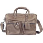 Sac a main 24h cuir taupe The Bag