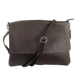 Sac pochette bandoulière marron Emilia