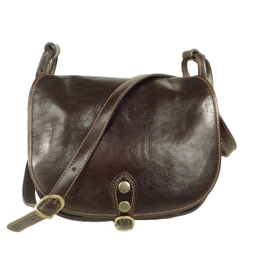 Sac bandoulière femme cuir marron Tonia