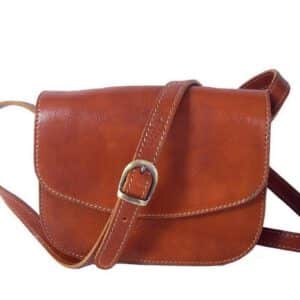 Sac bandoulière femme cognac Bine