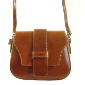 Sac bandoulière femme cuir cognac Gea