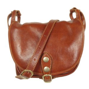 Sac a main bandoulière cuir cognac Paola