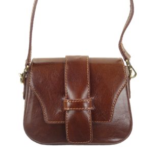 Petit sac a main Bandoulière cuir marron Gea