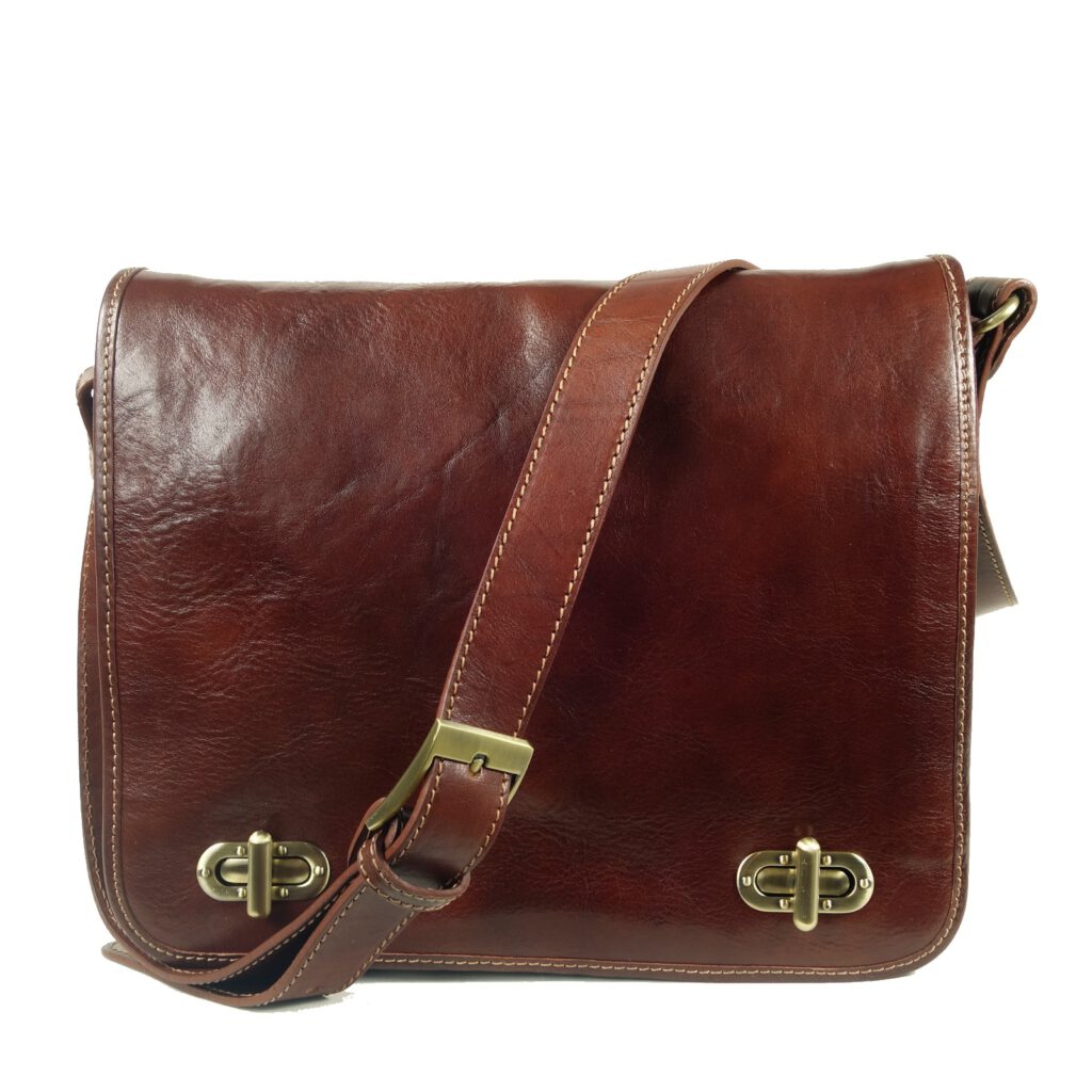 Sac bandoulière homme cuir marron Luigi