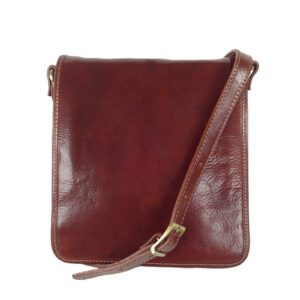 Sac bandoulière homme cuir marron Milano