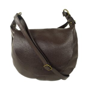 Sac besace bandoulière marron Poppy