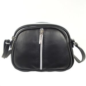 Sac cuir femme bandoulière noir Lou