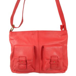 Sac bandoulière femme rouge Ursula