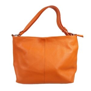 Sac cuir épaule orange Lorella