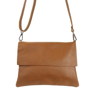 Sac pochette bandoulière camel Emilia