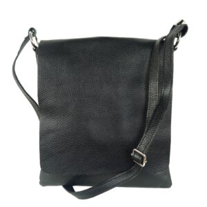 Sac pochette bandoulière femme cuir noir Elena