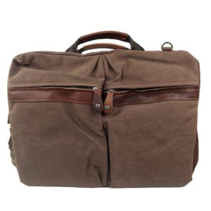 Porte-document A4 convertible sac a dos marron Olivier