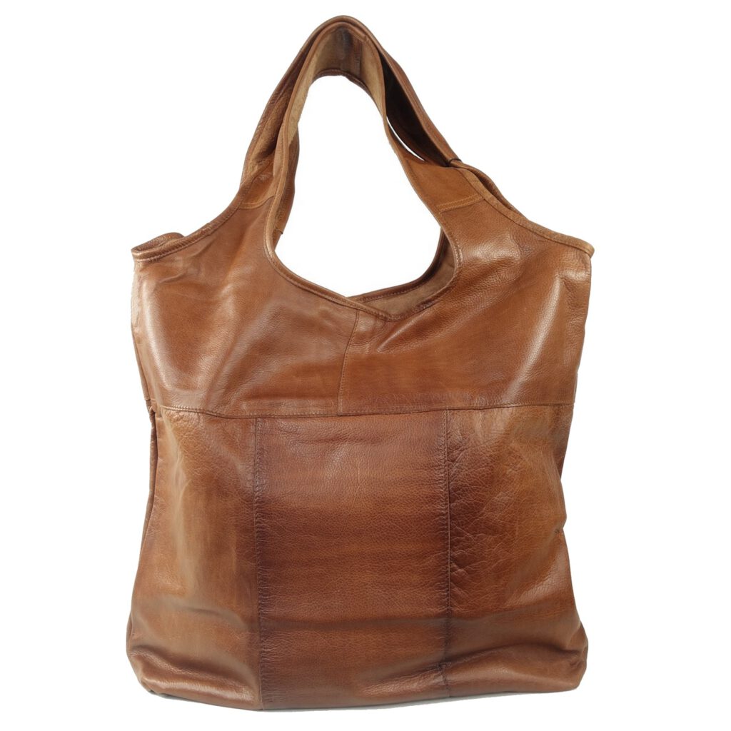 Sac cabas vintage cognac Lyra