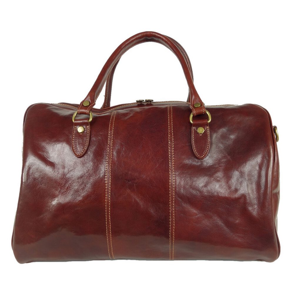 Sac weekend homme en cuir marron Vienna