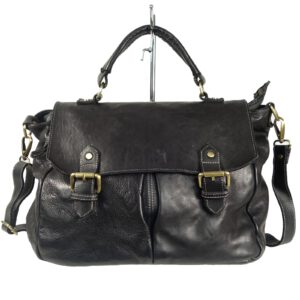 Sac week-end homme cuir noir Toni