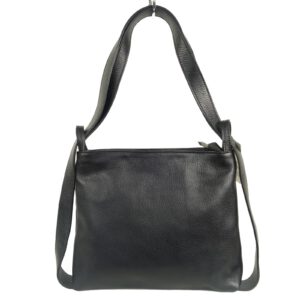 Sac épaule cuir noir convertible sac a dos Pamila