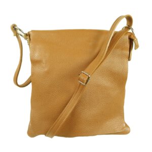 Sac a main pochette bandoulière camel Elena