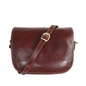 Petite besace cuir marron Debora