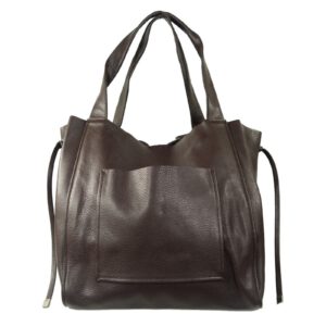 Sac cabas femme cuir marron Leira