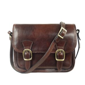 Mini sac a main femme cuir marron Elania