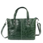 Sac a main croco vert Amanda