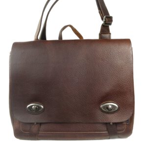 Sac besace homme cuir marron Romain