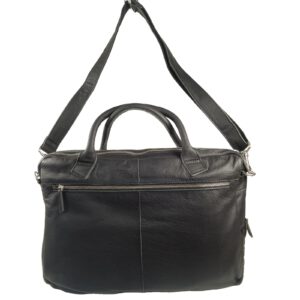 Sac ordinateur portable cuir noir Shield