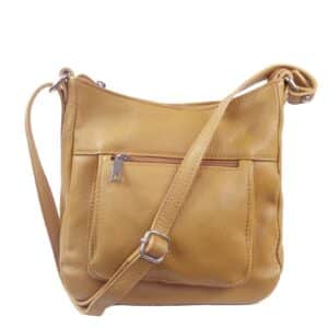 Sac bandoulière camel femme Tilly