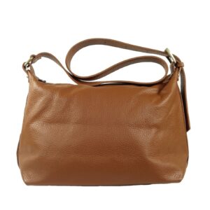Sac à main bandoulière cuir camel Gaby