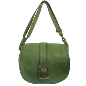 Sac a main bandoulière cuir vert Giulia