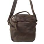 Sac bandoulière homme cuir marron Dino