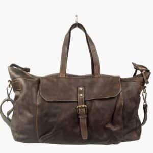 Sac de voyage femme cuir vintage marron Zeno