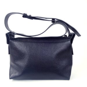 Sac bandoulière cuir bleu pour femme Dilia, made in Italy