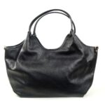 Sac à main cuir noir souple Tilde