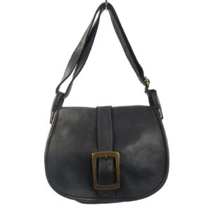 Besace bandoulière femme cuir noir Giulia