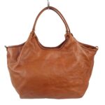 Sac a main cuir souple vieilli cognac Tilde