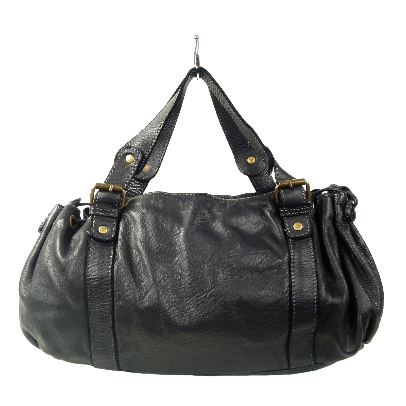 Sac a main 24h cuir noir femme Violetta