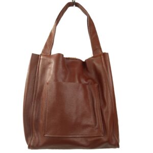 Sac cabas cuir marron Leira