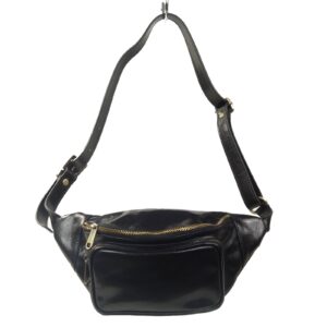 Sac banane homme cuir noir Billy