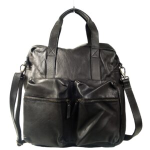 Sac ordinateur 17 cuir noir Elio