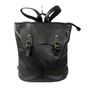 Sac a dos cuir noir femme Salita