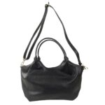 Mini cabas cuir noir Swami